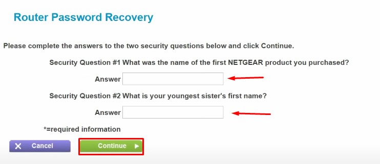 answer to security questions