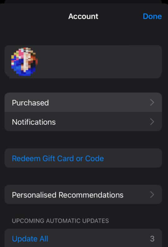 app store purchase