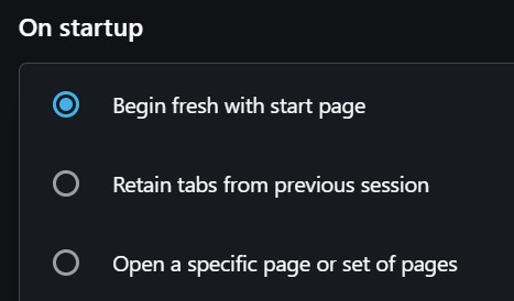 begin-fresh-with-start-page