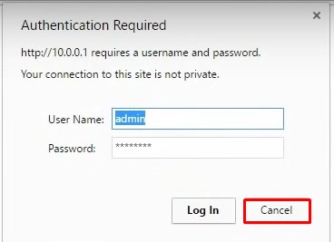 cacncel login prompt