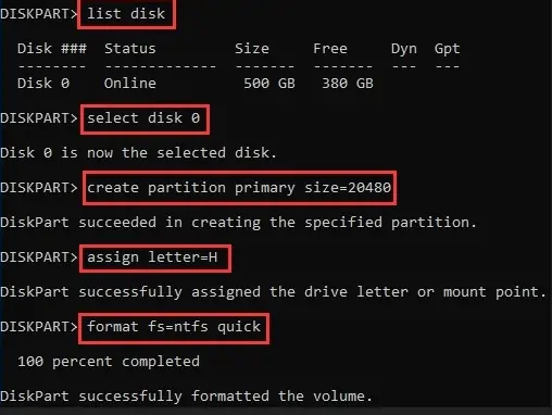 cmd-method-for-partition