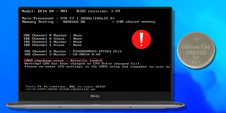 cmos checksum error