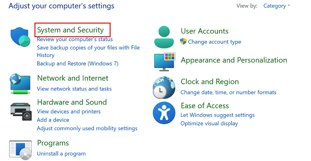 control-panel-system-and-security