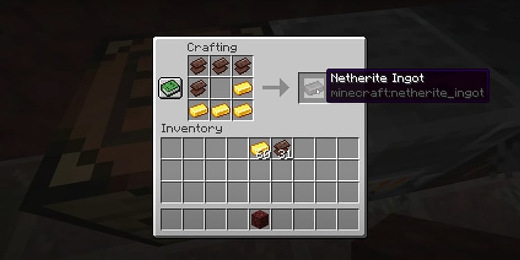 crafting-Netherite ingot