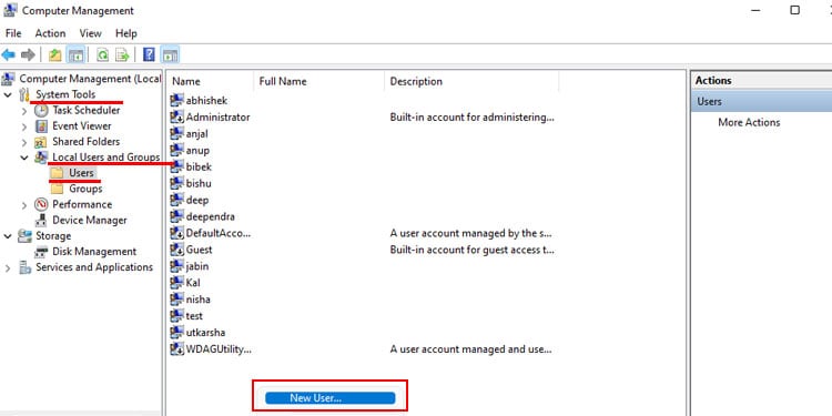 create new user