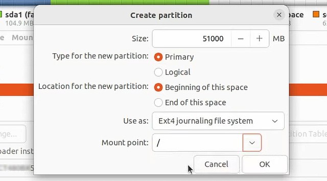 create-root-partition-ubuntu