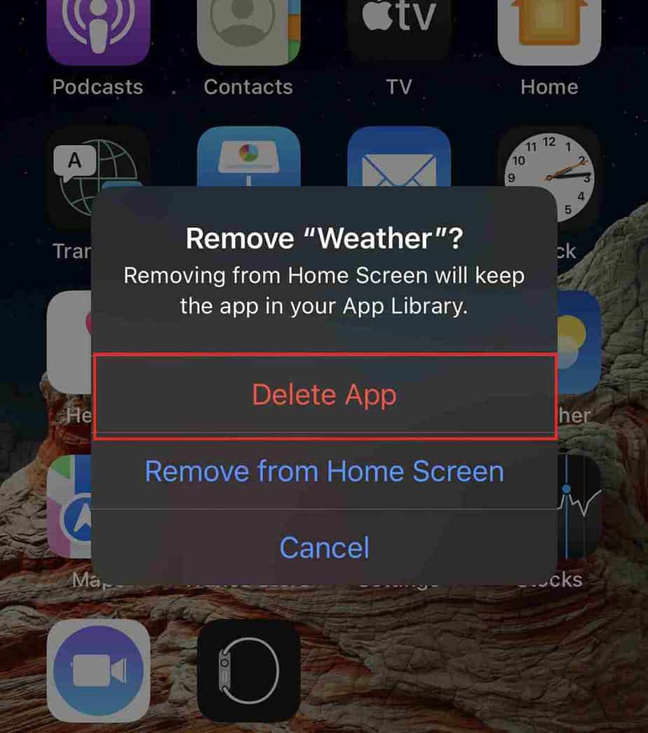 delete-weather app