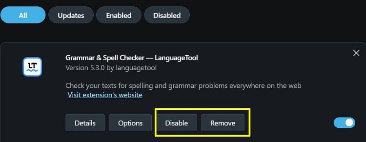 disable-extension-opera