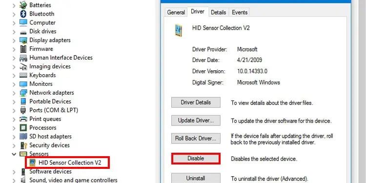 disable-hid-sensor-collection-v2