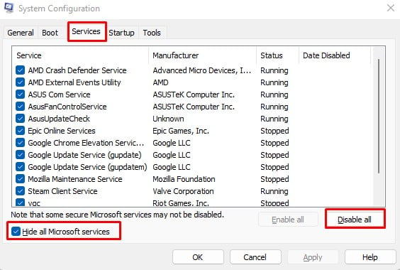 disable microsoft services
