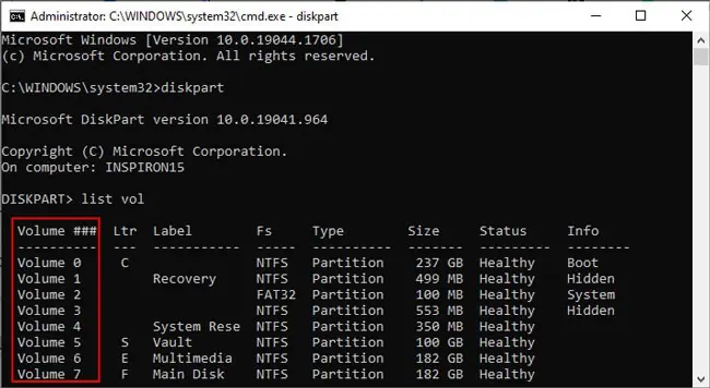 How To Change A Drive Letter On Windows 10 Or 11 6 diskpart-list-vol