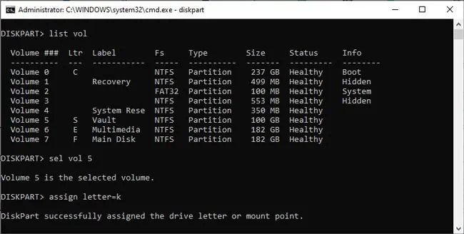 How To Change A Drive Letter On Windows 10 Or 11 7 diskpart-sel-vol-assign-letter