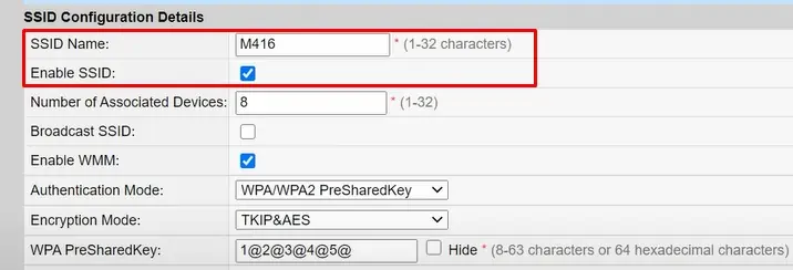 enable-ssid
