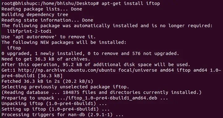 install-iftop