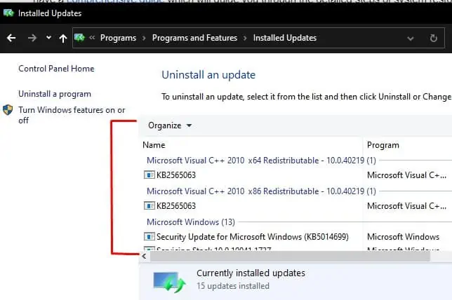 installed-updates