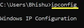 ipconfig