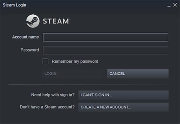 log in to Steam