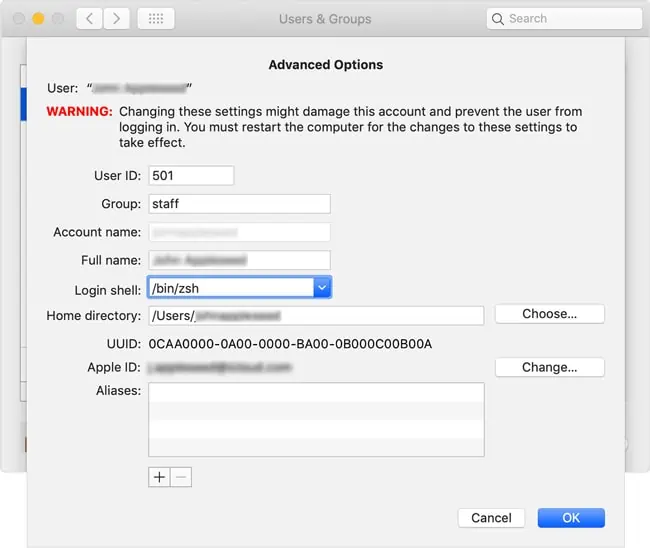 mac-login-shell-users-groups