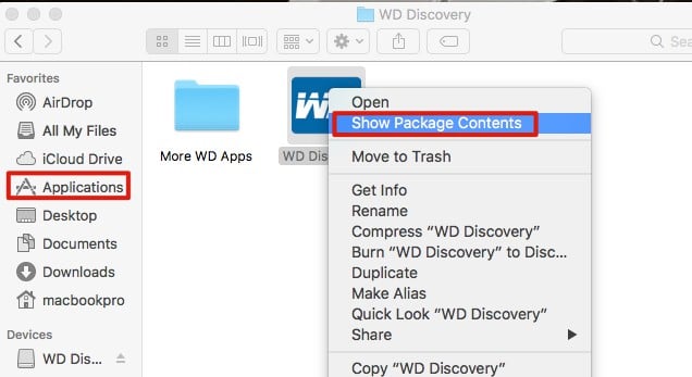 mac show_package_wd_discovery