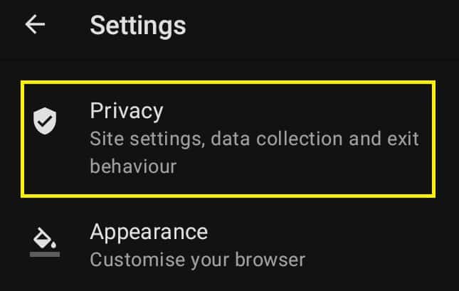 mobile-settings-privacy-opera