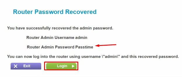 password recovered