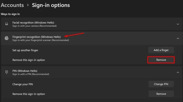 remove-windows-hello-fingerprint