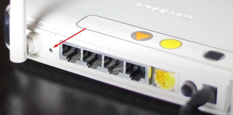 reset button in netgear router