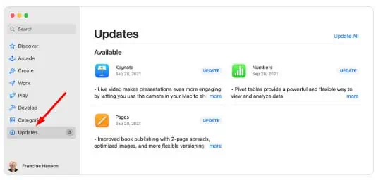 select-update-in-mac