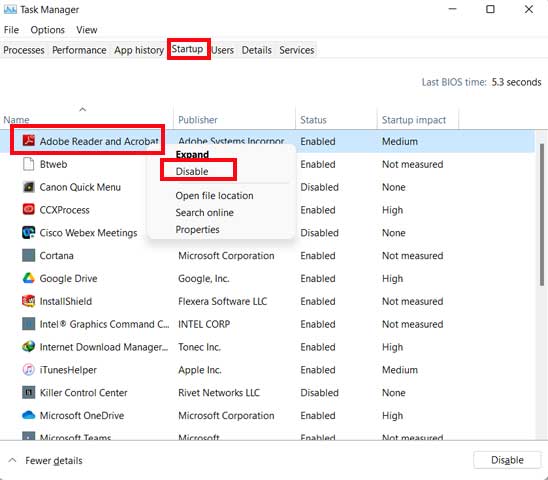 startup-disable