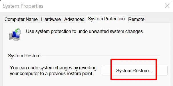 How to Fix SFC Scannow Not Working in Windows 11 18 system-restore-2