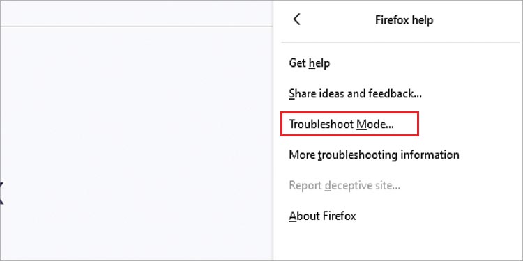 troubleshoot-mode