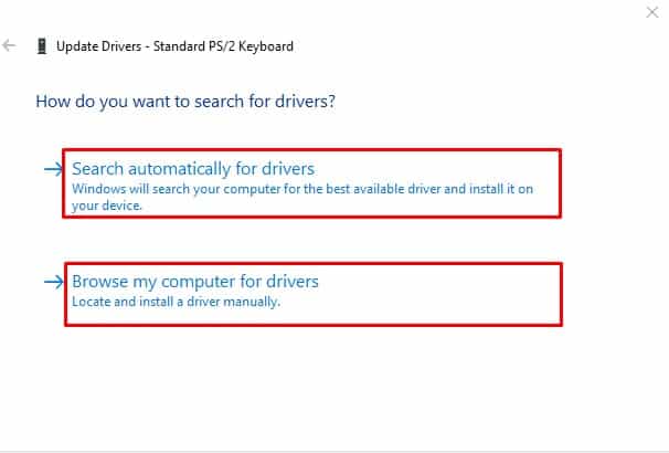 update driver options