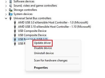 update-usbroothub-driver