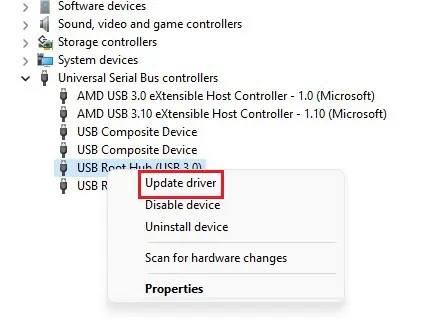 update-usbroothub-driver