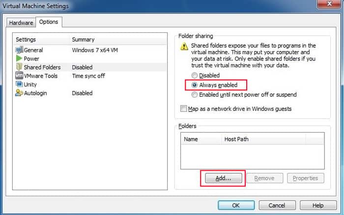 vmware-shared-folder