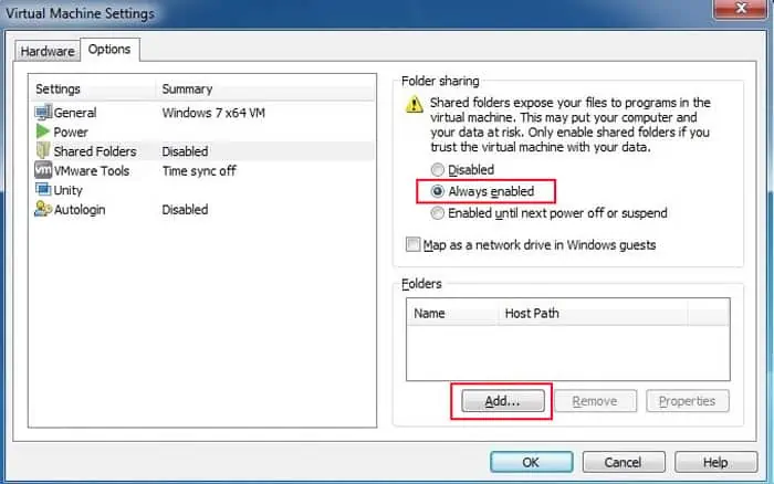 vmware-shared-folder