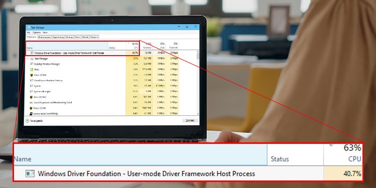 windows driver foundation high cpu