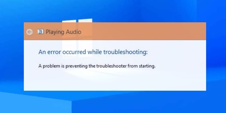 windows troubleshooter not working