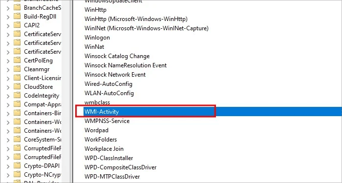 wmi activity