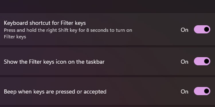 AdditionalFilterKeysSettings