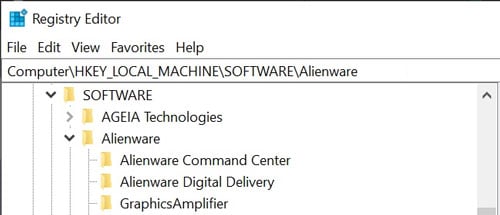 Alienware-registry