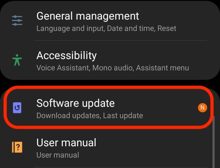 Android software update