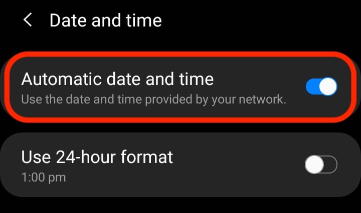 Automatic date and time