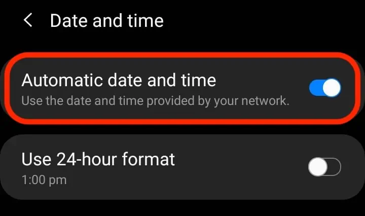 Automatic-date-and-time