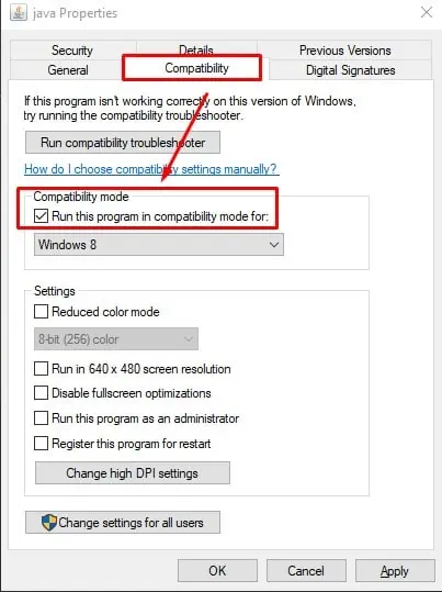 Java-Compatibility-Run-as-administrator