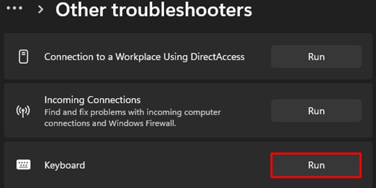 KeyboardTroubleshooter