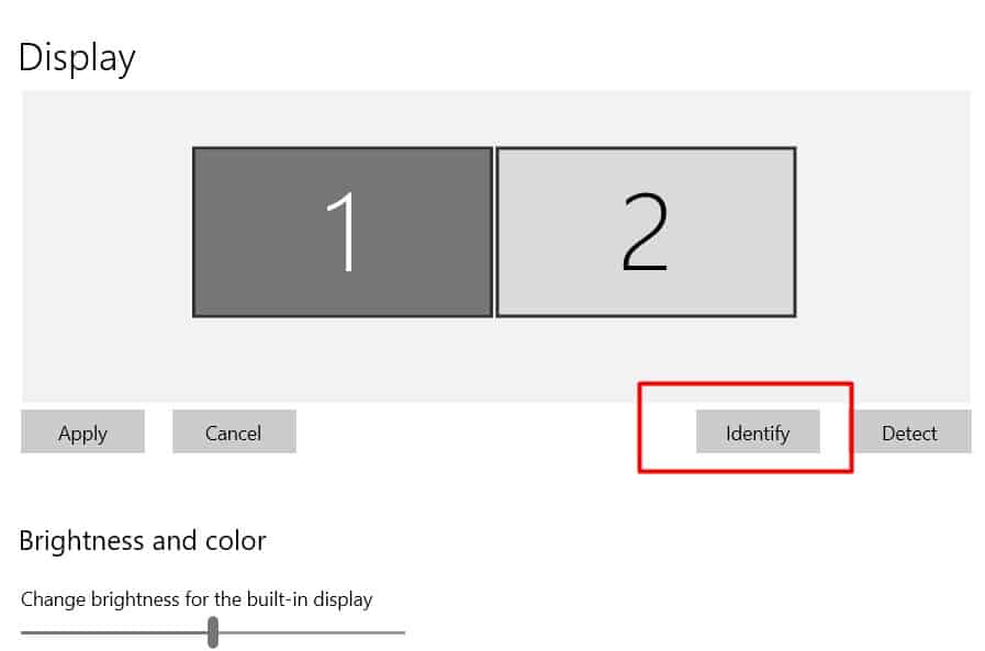 MultiDisplay Identify
