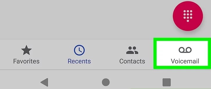 Navigate to the Voicemail menu