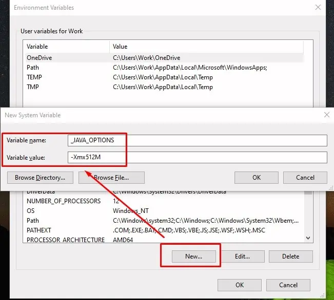 New-System-Variable-Java