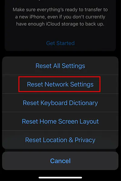 ResetNetworkSettings2